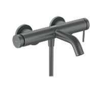 hansgrohe Tecturis S robinetterie de baignoire monocommande apparente, portée 209mm, 73422340, Couleur: Chrome noir brossé