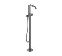 Mitigeur de bain monocommande hansgrohe Tecturis S 73440340 sur pied, finition chrome noir brossé