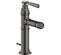 Mitigeur de bidet AXOR Montreux à levier unique de la taille d'une main, avec poignée à levier et vide-poche, 16526340, Couleur: Chrome noir brossé