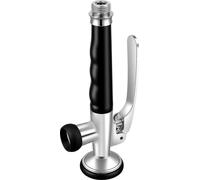 Mitigeur de cuisine avec douchette - Douchette à main - Laiton massif - Cartouche céramique - Raccord G1/2 - Buse en caoutchouc - Sortie de 58 mm - Longueur 21,3 cm - Noir