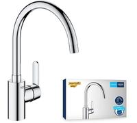 Mitigeur de cuisine - GROHE Get - Chromé - Bec en C - Bec Haut - Rotation 150°