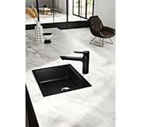 mitigeur de cuisine Kludi Mix 329043975 levier fermé, bec pivotant, noir mat