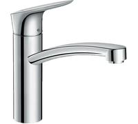 Hansgrohe Mitigeur de cuisine sur pied Logis M31 – CoolStart, bec pivotant, hauteur 160 mm – Chromé