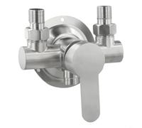 Mitigeur de douche mural en acier inoxydable 304 avec poignée élargie pour une prise en main confortable - Contrôle de l'eau chaude et froide - Filetage G1/2" - Convient pour les équipements de douche
