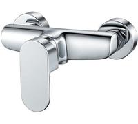 Mitigeur de douche mural Unyqoos® – Chrome, cartouche en céramique, anti-calcaire, laiton épais, raccordement G 1/2", dimensions 135–165 mm (eau chaude à gauche/eau froide à droite)