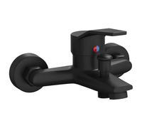 Mitigeur de douche noir G 1/2" en laiton avec inverseur à tirette haute, économie d'eau et haute pression, avec raccords en S, plaques de recouvrement, pour salle de bain, cabine de douche, baignoire