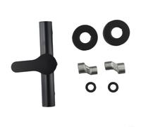 Mitigeur de douche thermostatique à fixation murale apparente Finition noire en acier inoxydable Double poignée Système de baignoire et douche Filetage G1/2