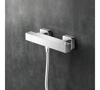 Mitigeur de douche thermostatique avec sécurité à 38 °C et régulation du débit