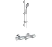 JACOB DELAFON Mitigeur thermostatique bain-douche mural Simone E25870-CP avec douchette et flexible, Chrome