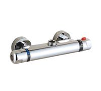 Mitigeur de douche thermostatique pour baignoire Robinet de douche thermostatique mural vanne de mitigeur de douche anti-brûlure Accessoire de salle de bain température constante intelligente pour