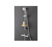 Mitigeur de douche thermostatique Simone + barre + pommeau de douche + nettoyant