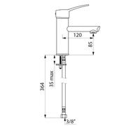 Mitigeur de lavabo à équilibrage de pression - à bec fixe - Securitherm DELABIE