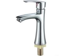 Mitigeur de lavabo en argent galvanoplastie pour finition de surface | Sortie d'eau froide unique, corps en alliage de zinc, galvanoplastie argentée, connexion G1/2, utilisation quotidienne