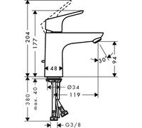 Mitigeur de lavabo Focus 100 Eco C3