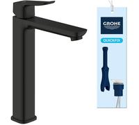 Mitigeur de lavabo - GROHE DICE - Taille XL - Corps lisse sans vidage - Noir mat