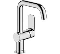 Mitigeur de lavabo Hansa HANSABASIC 55542203 sans bonde, pivotant à 120°, levier latéral, saillie de 150 mm, chromé
