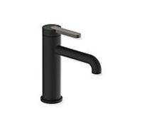 Mitigeur de lavabo Hewi AQ477 AQ1.12M1136084 sans bonde, finition peinture époxy noir mat profond, poignée couleur umbra