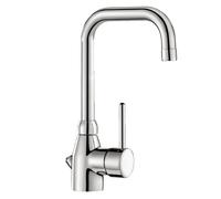Delabie EHM pour lavabo, goulot pivotant H195 L150mm avec robinetterie à tirage