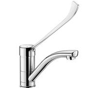 Mitigeur de lavabo à bec haut orientable et levier médical coudé DELABIE
