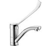 Mitigeur de lavabo à bec haut orientable et levier médical coudé DELABIE