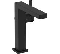 Mitigeur de lavabo monocommande Hansgrohe Tecturis E, finition noir mat, avec technologie CoolStart EcoSmart+, système de bonde à ouverture par pression