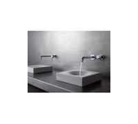 Kludi Mitigeur de lavabo mural encastré Bozz 382450576 - monocommande 2 trous saillie 230 mm chrome