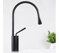 Mitigeur de lavabo - OKZ - Créatif - Rotatif 360° - Bec haut - Noir en laiton