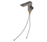 Mitigeur de lavabo, raccord, indicateur de température LED, design moderne, gris, G1/2