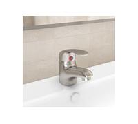 Mitigeur de lavabo Argenté - vidaXL - 13x10 cm - Nickel - Gris