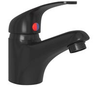 Mitigeur de lavabo - vidaXL - Noir - Corps et poignée en alliage de zinc - Cartouche à disque en céramique