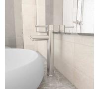 Mitigeur de Salle de Bain Gris 12x30 cm Robinet de Cuisine Salle d'Eau vidaXL