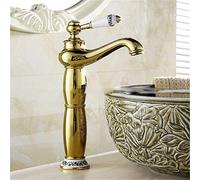 Mitigeur d'eau Froide en cuivre Antique Or Argent Blanc à Section Haute, Robinet de Cuisine, Robinet d'évier de Salle de Bain en céramique à Une Seule poignée, Une Seule poignée, Connexion,
