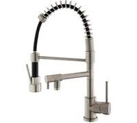 Mitigeur d'Evier Chef Double Sortie Inox Brossé OASIS by Eurosanit