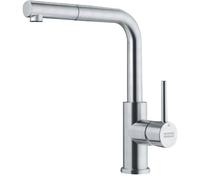 Franke Mitigeur d'évier Smart Glenda Inox – Douchette extractible, commande latérale