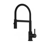 Franke Mitigeur d'évier Lina FC 2583.901 – bras flexible et douchette – Noir mat 115.0725.838
