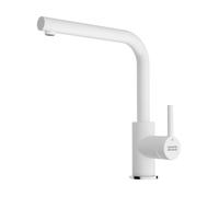 Franke Mitigeur d'évier Lina L FS 3230.094 – Bec pivotant, laiton, blanc glace – 115.0728.479