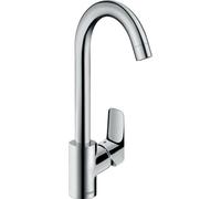 Mitigeur d'évier hansgrohe Logis bec pivotant chromé, 1 pièce.
