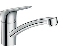 Mitigeur d'évier hansgrohe Logis Bec pivotant sans pression chrome, 1 pièce.