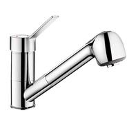 Delabie SPT-EHM, bec pivotant, H105mm, douchette extractible, poignée de commande