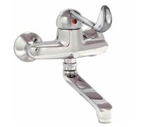 Mitigeur d'évier - pose murale - bec orientable et levier coudé SANIFIRST