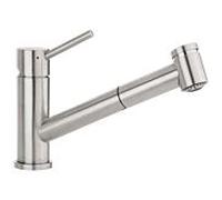 Mitigeur d'évier Villeroy et Boch 927200LC, extractible, inverseur jet/douche, acier inoxydable brossé