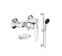Mitigeur douche mécanique GROHE Swift 2023 + Ensemble de douche 2 jets avec barre + Panier porte-savon