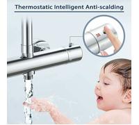 Mitigeur Douche Thermostatique en Laiton Double Sortie G34 BSP et G12 BSP Robinet de Douche couleurs multiples LARGEIGHT