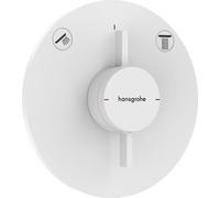 Mitigeur encastré Hansgrohe DuoTurn S pour 2 points de puisage, finition blanc mat