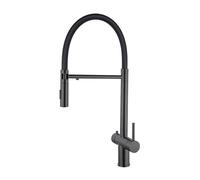 Mitigeur Evier Cuisine Douchette Double Manche Robinet Osmoseur 3 Voies En Acier Inoxydable,gris