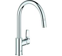 Mitigeur évier - GROHE - BAULOOP - Douchette extractible - Bec pivotant 360° - Limiteur de débit ajustable