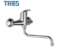 Mitigeur évier mural Chrome - TRES 172317