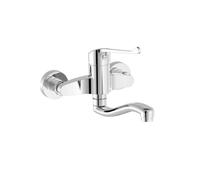 Mitigeur évier mural Manette medicale Bec 200 mm Chromé - TRES 2163200311
