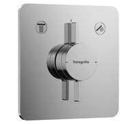 Mitigeur hansgrohe DuoTurn Q, encastré, 2 points d'eau, 2 fonctions, rosace Soft Edge, 75414340