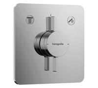 Mitigeur hansgrohe DuoTurn Q, encastré, 2 points d'eau, 2 fonctions, rosace Soft Edge, 75414340